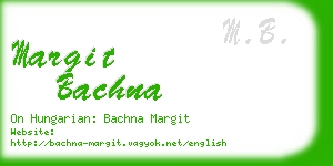 margit bachna business card